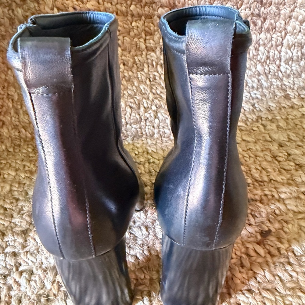 Rag & bone aja boots Black Leather Women’s Ankle Boots Classic Zip Style sz10(40 - Picture 4 of 7